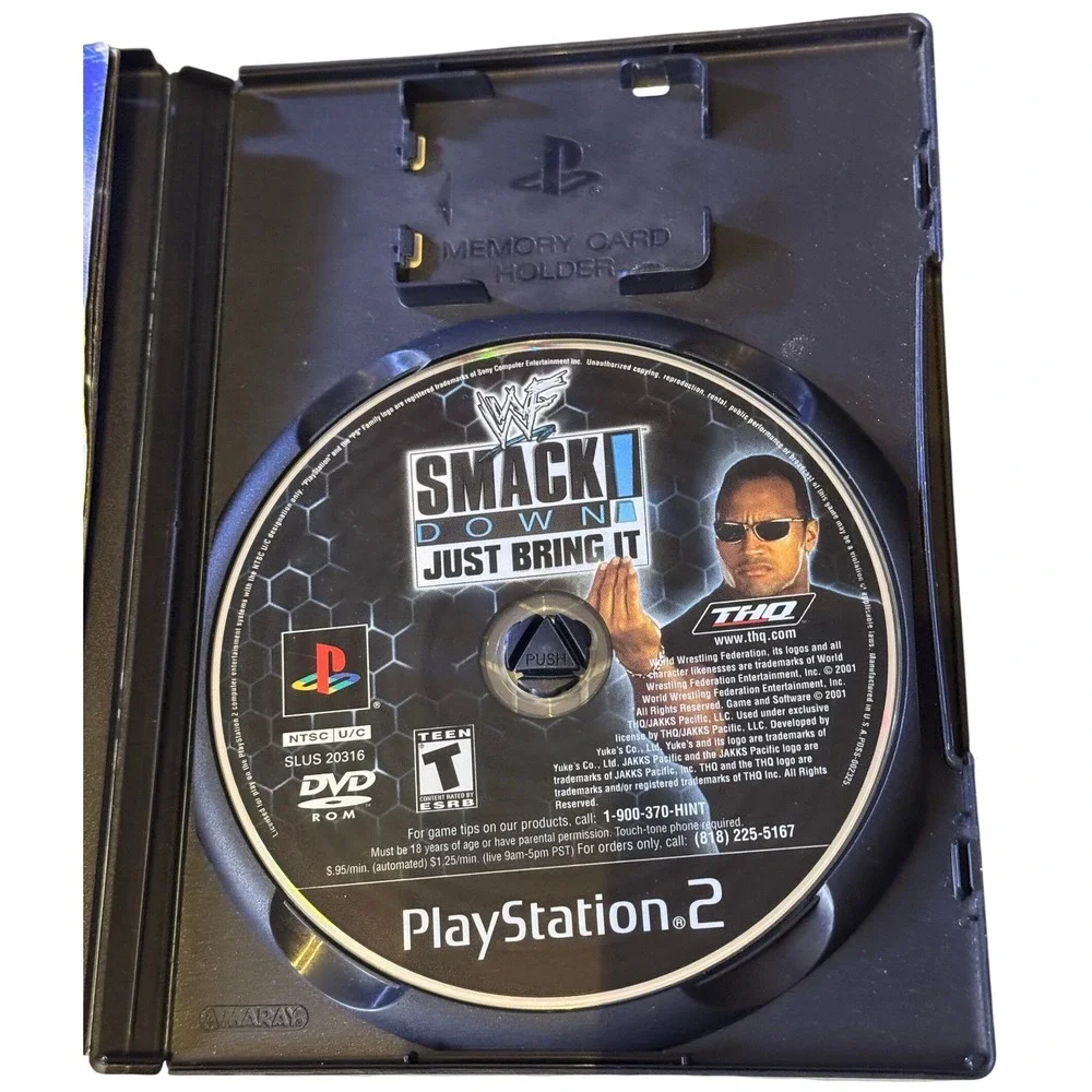 WWF SmackDown! Just Bring It PlayStation 2 PS2 Video Game 2001 THQ SLUS-20316